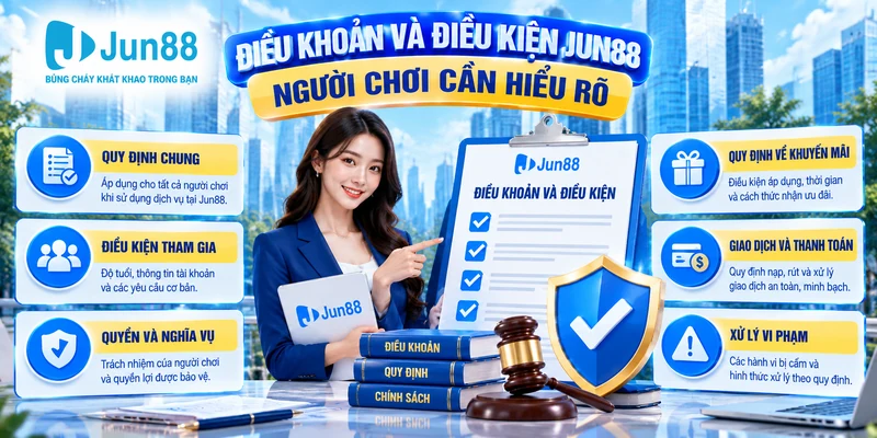Điều khoản và điều kiện Jun88 người chơi cần hiểu rõ