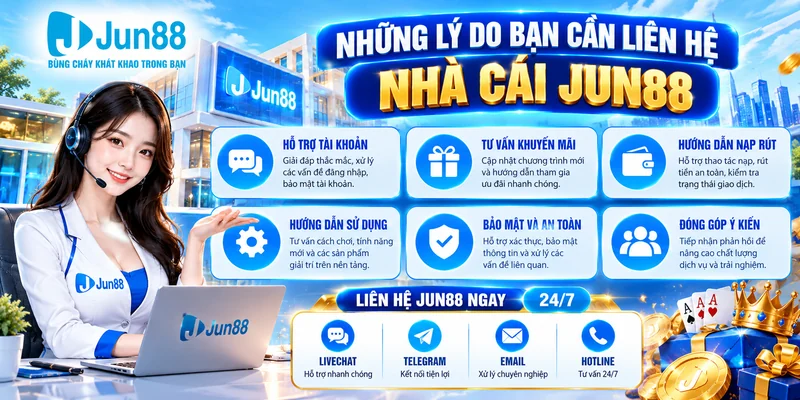 Những lý do bạn cần liên hệ nhà cái Jun88