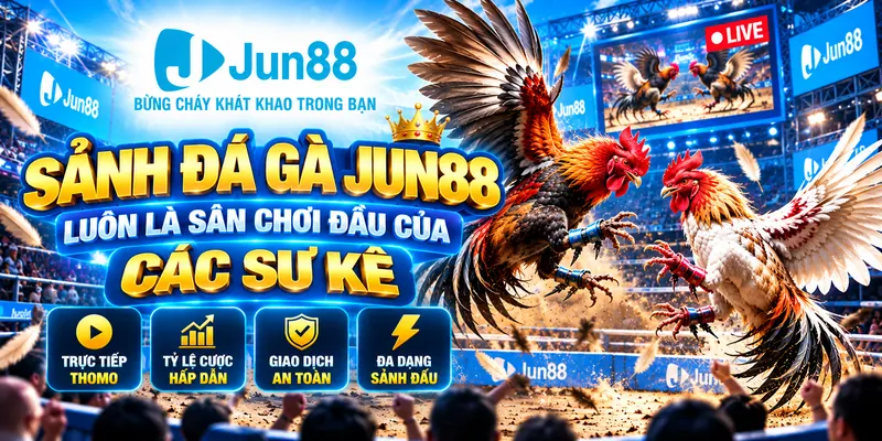 Sảnh đá gà Jun88 luôn là sân chơi đầu của các sư kê